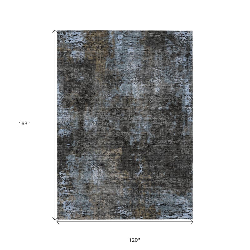 HomeRoots Abstract Transitional Rectangle Outdoor Rug