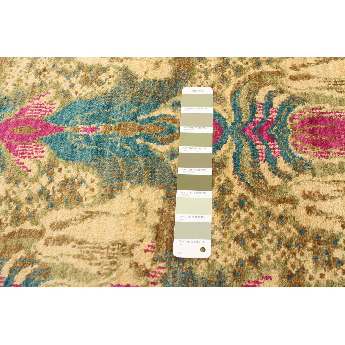 ECARPETGALLERY Handknotted Lahore Finest Collection Olive Wool Rug 5