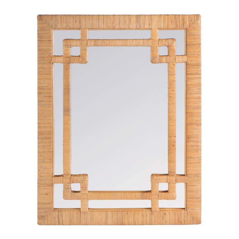 Hana Woven Rattan Wall Mirror - Natural Rattan
