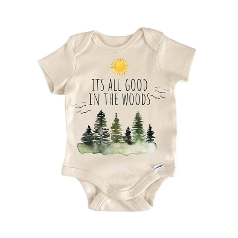 Adventure Travel Woodland Birthday - Baby Boy Girl Clothes Infant Bodysuit Funny Cute - Blue - 0-3M