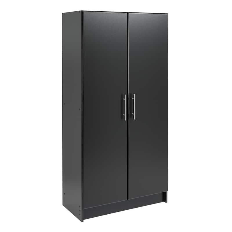 Prepac Elite Tall 2-Door Cabinet with Adjustable Shelves-Functional, Freestanding Garage Storage Cabinet with Doors and Shelves - Black