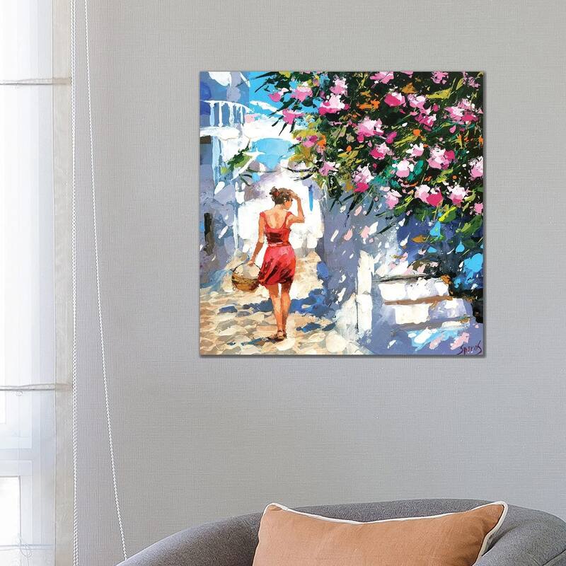 iCanvas "Greek Lane" by Dmitry Spiros Canvas Print - 26x26x1.5