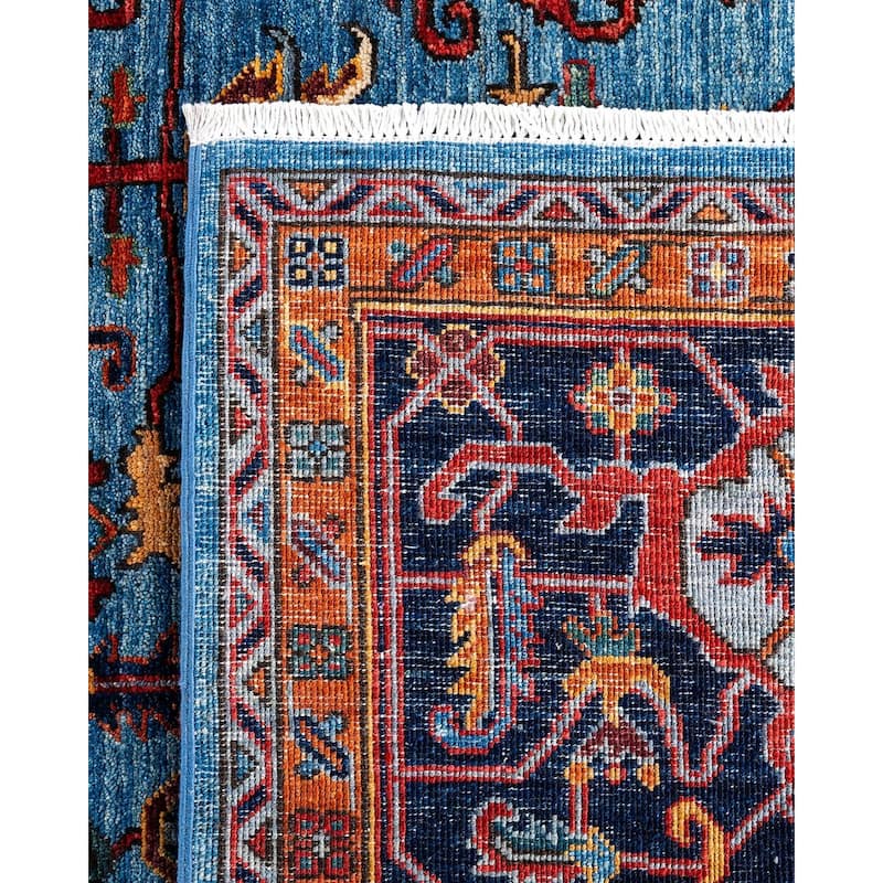 Serapi One-of-a-Kind Hand-Knotted Area Rug - Light Blue, 8' 2" x 9' 8" - 8' 2" x 9' 8"