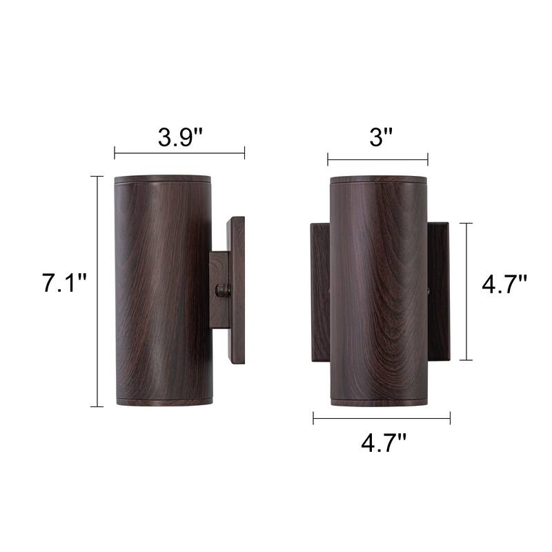 2 - Light Modern Industrial LED Outdoor Wall Sconce