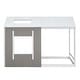 preview thumbnail 5 of 6, Twin Size House Platform with Roof and Window, White+Antique Grey