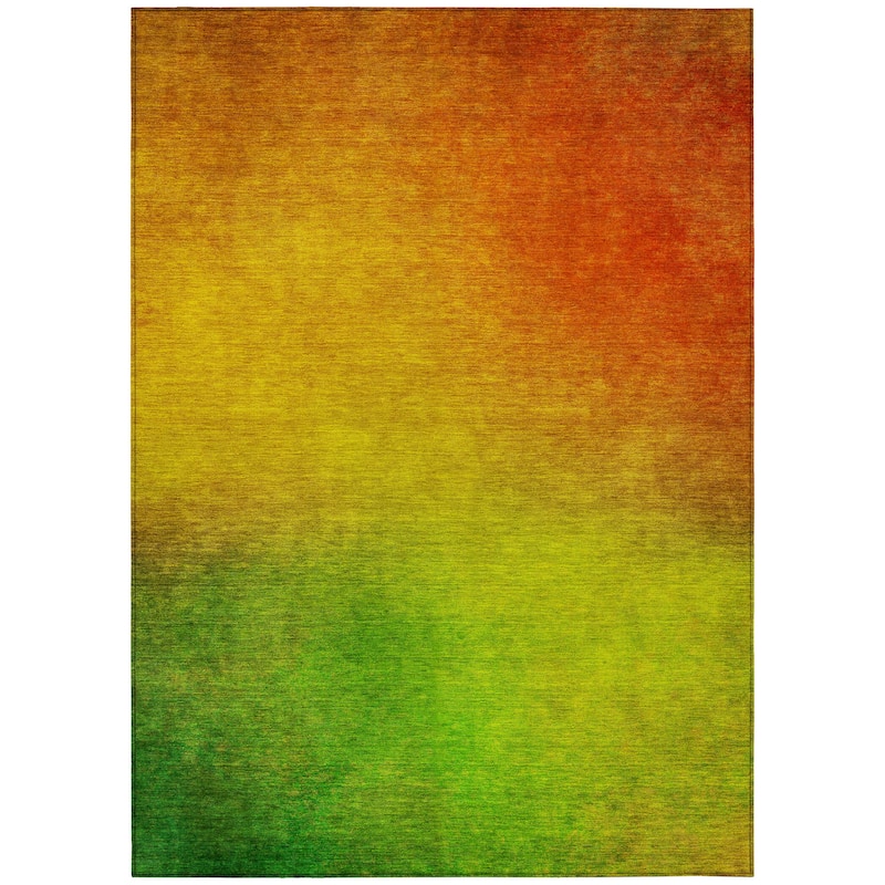 Machine Washable Indoor/ Outdoor Chantille Modern Ombre Rug