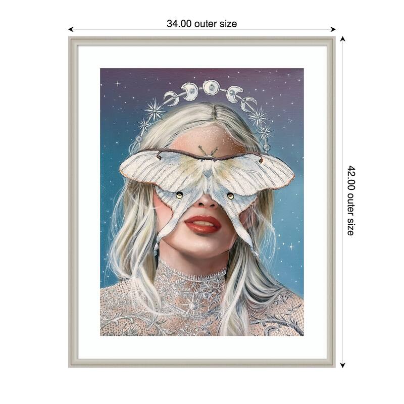 Kate and Laurel Moon Witch by Charlotte Brindley Framed Wall Art Print