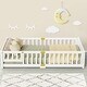 preview thumbnail 2 of 7, Toddler Floor Bed, Montessori Floor Bed with Rails and Lockable Door