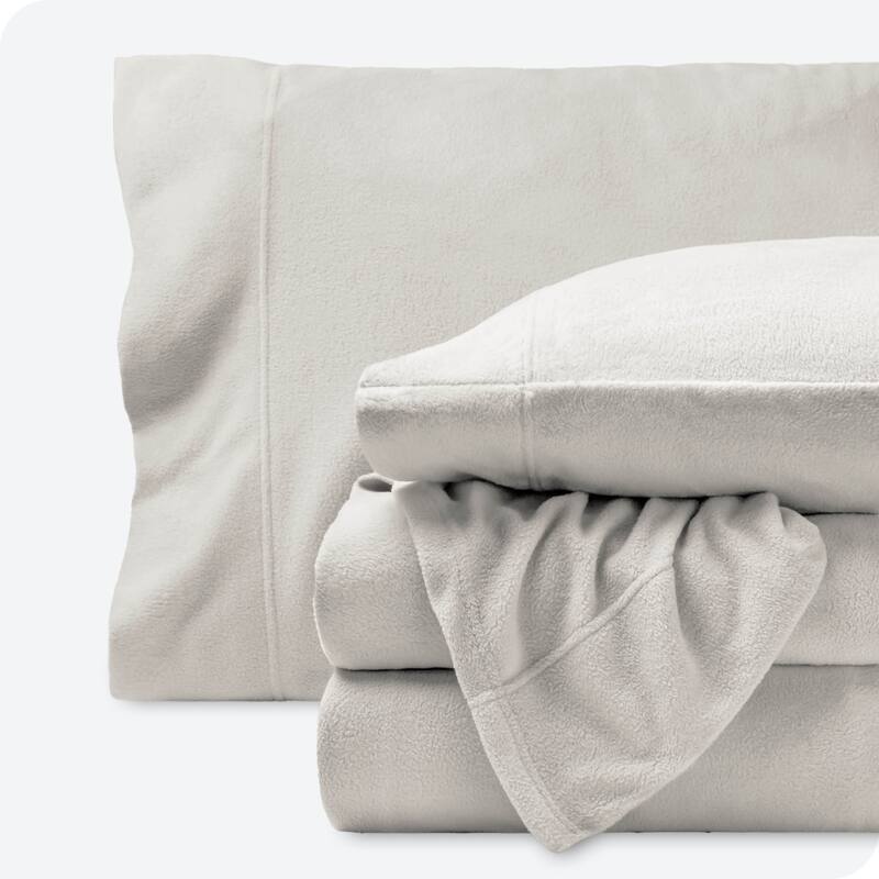 Bare Home Polar Fleece Deep Pocket Sheet Set - Cream - Queen