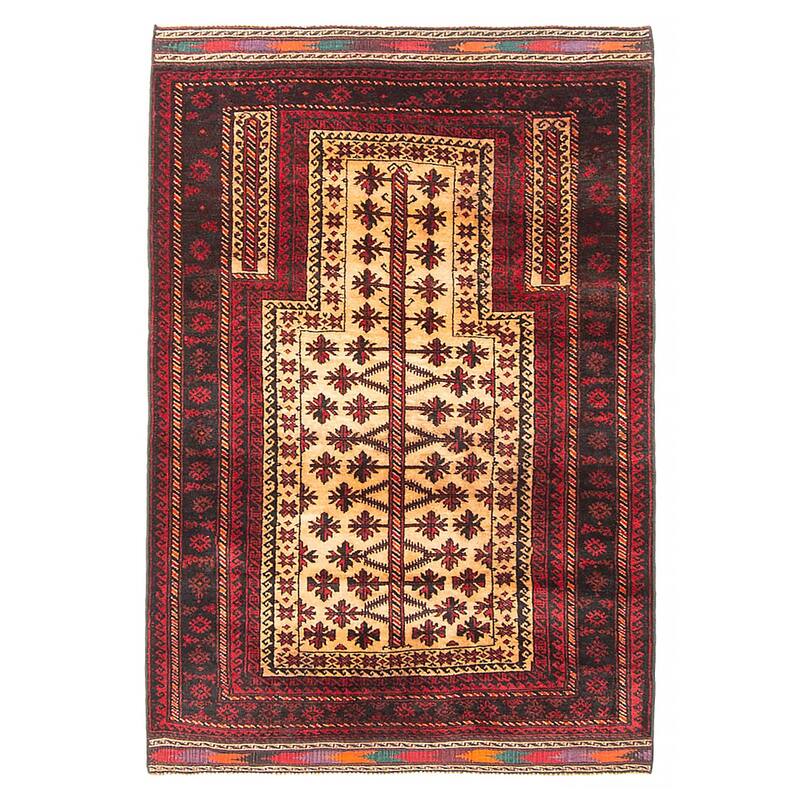 Teimani Orange Rug 2'11" x 4'8" - 2'11 x 4'8 - Light Orange - 2'11 x 4'8