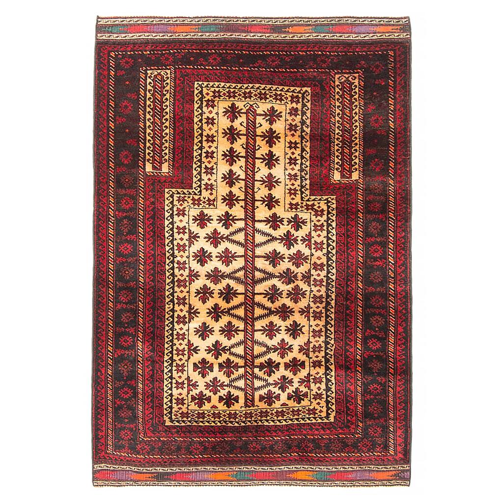 Teimani Orange Rug 2'11" x 4'8" - 2'11 x 4'8