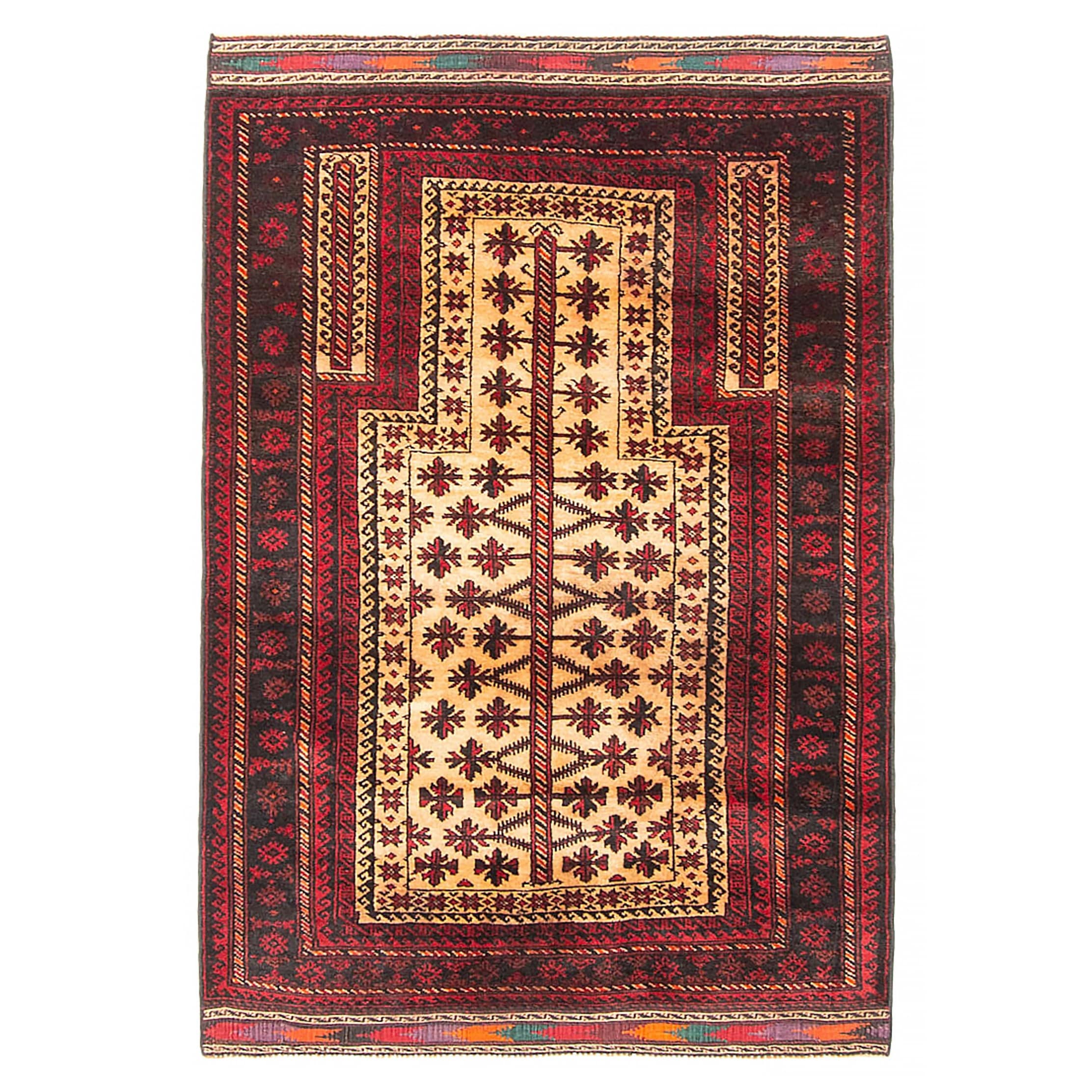 Teimani Orange Rug 2'11" x 4'8" - 2'11 x 4'8
