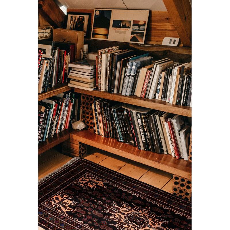 ECARPETGALLERY Hand-knotted Teimani Black Wool Rug - 4'0 x 6'10