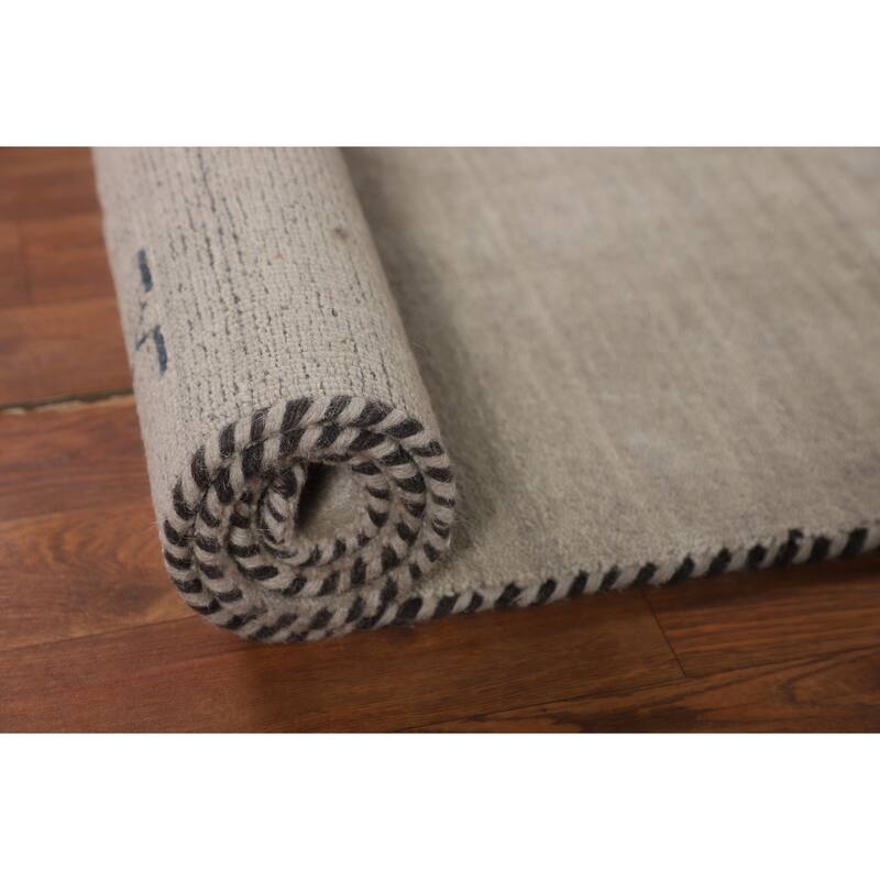 Gabbeh Indian Runner Rug Hand-Knotted Oriental Tribal Wool Carpet - 2'7"x 9'7"