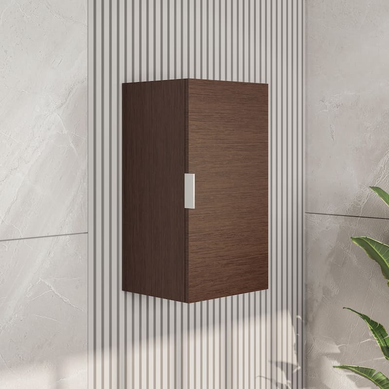 Eviva Galsaky 14"W x 13"D x 27"H Wenge Wall-Mounted Linen Cabinet