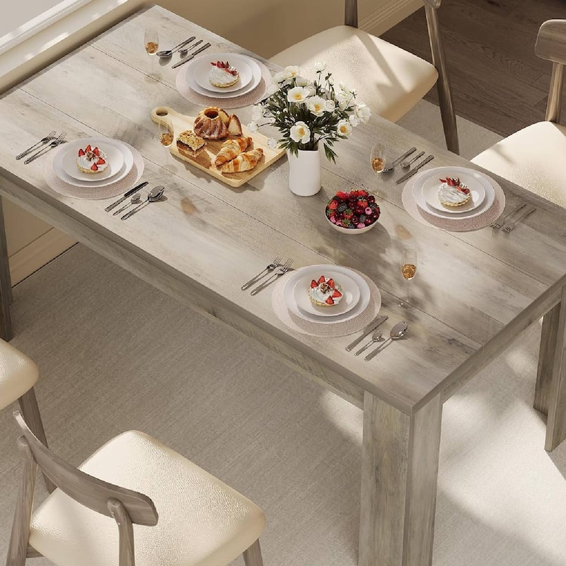 Farmhouse Kitchen 63" Dining Table for 4-6 - N/A - Grey