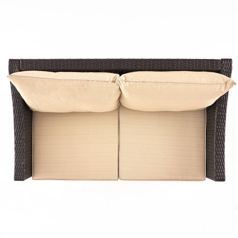 Christopher Knight Home Outdoor Antibes 5-piece Wicker Chat Set with Cushions