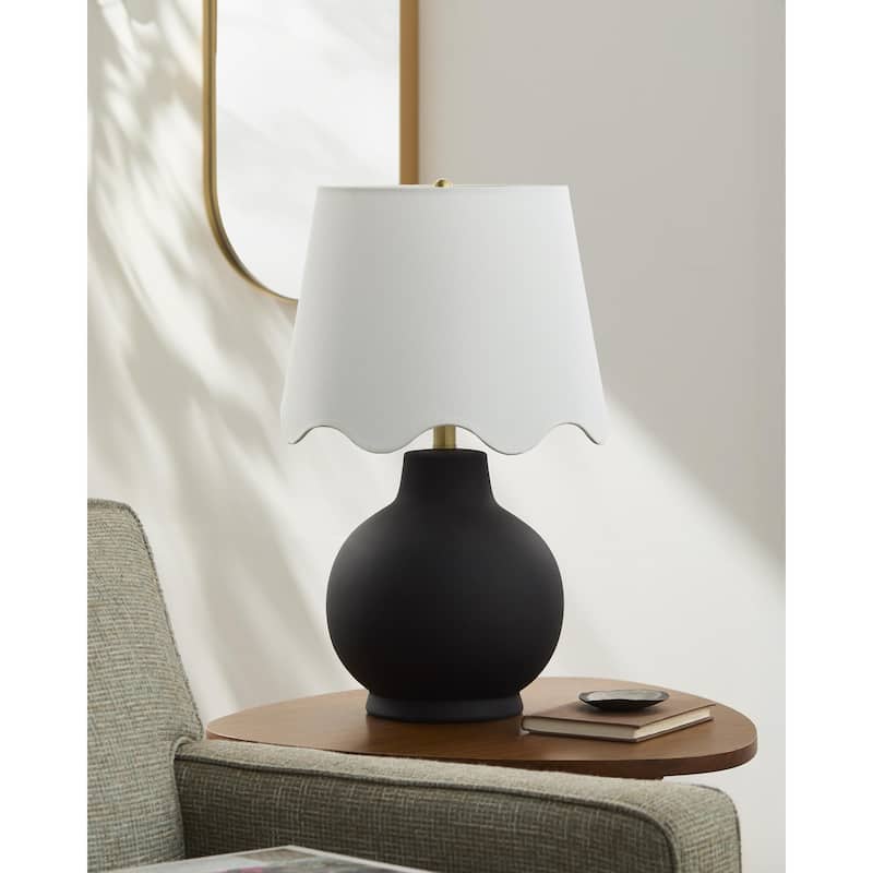 Livabliss Stella Diminuta Traditional Accent Table Lamp - Black/White