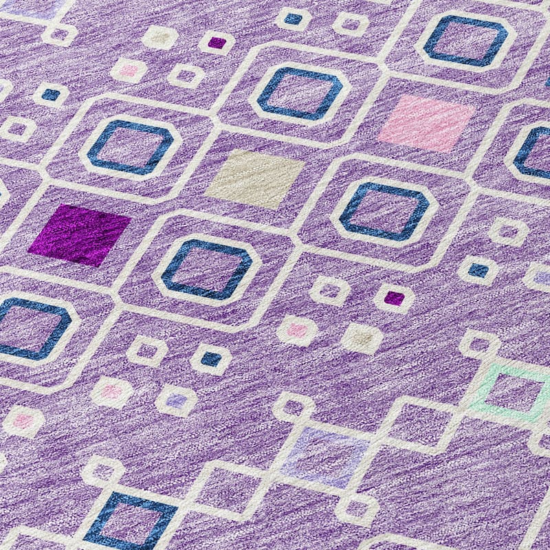 HomeRoots Geometric Modern Rectangle Outdoor Rug
