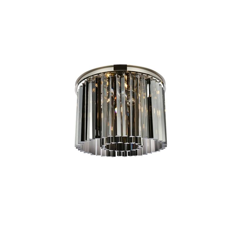 Royce Edge 6-Light Polished Nickel Flush Mount