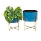 preview thumbnail 30 of 50, Iron Contemporary Planter (Set of 2) - S/2 12", 16"H