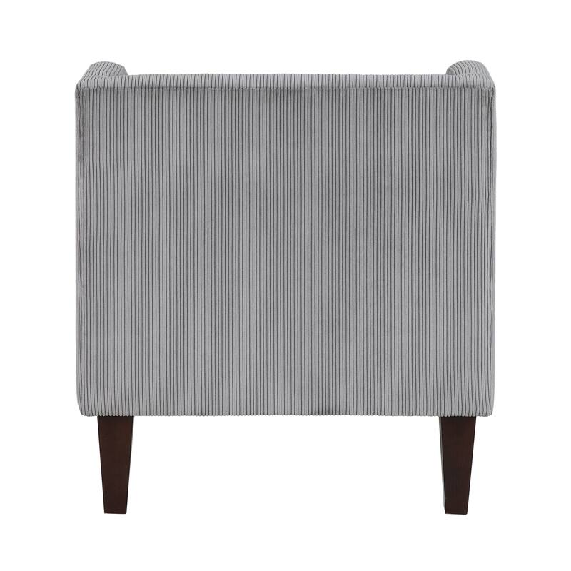Clara 27.5" Corduroy Fabric Accent Chair - Matching Pillow