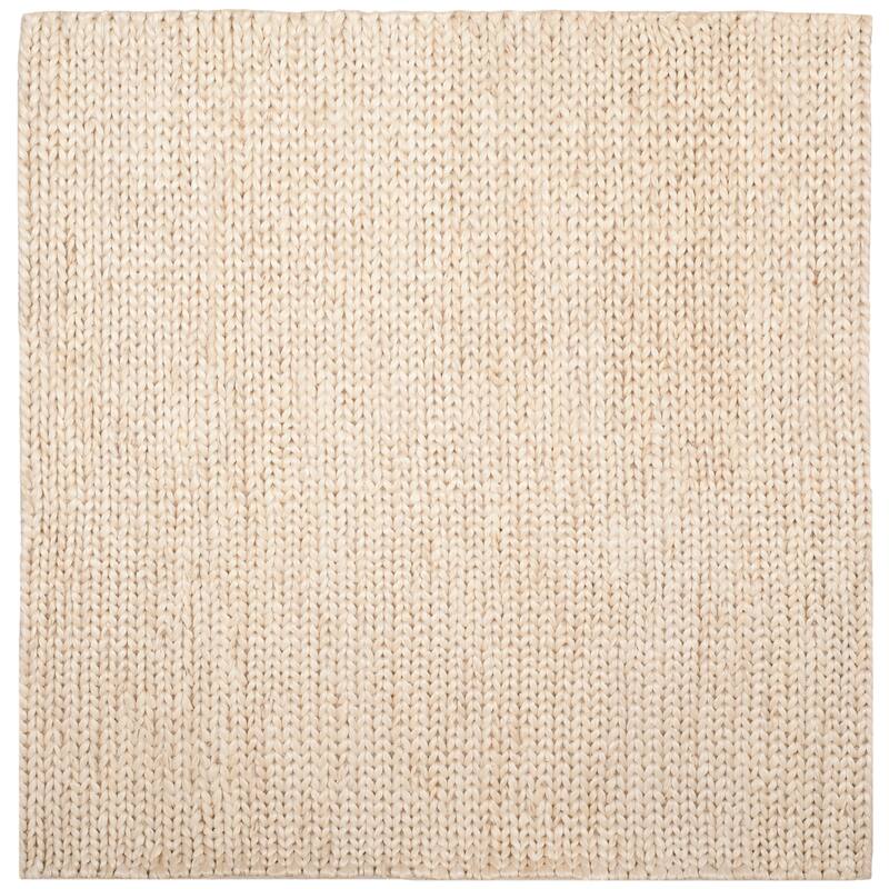 SAFAVIEH Handmade Natural Fiber Evlampia Jute Rug - 6' x 6' Square - Ivory
