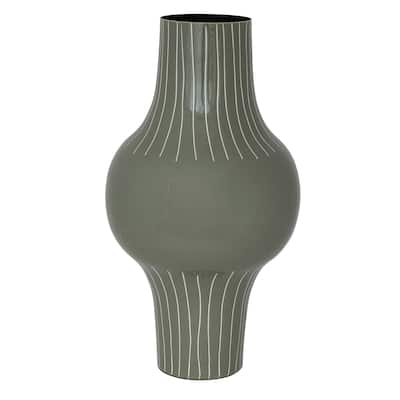 Enameled Metal Indoor/Outdoor Vase