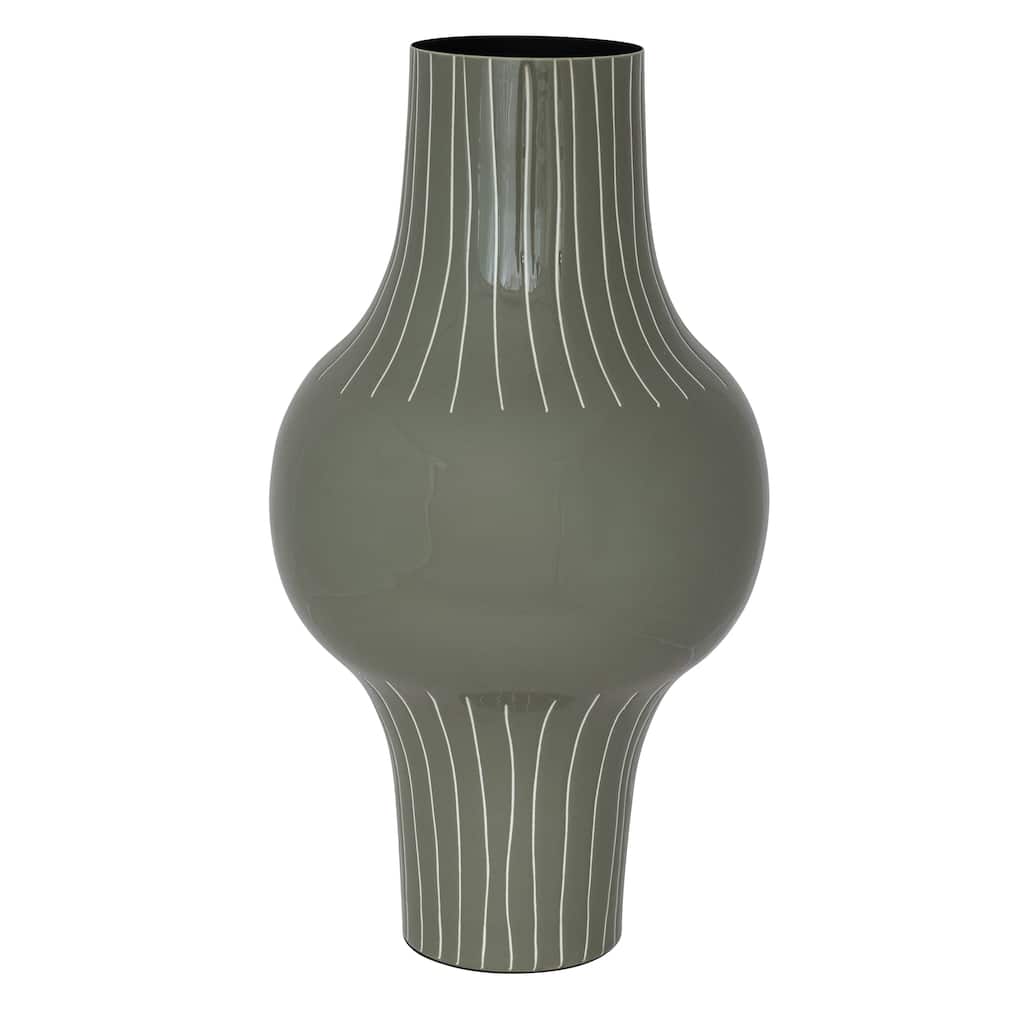 Enameled Metal Indoor/Outdoor Vase