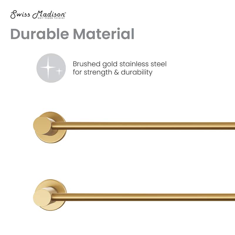 Claire 3-Bar Electric Towel Warmer In Brushed Gold - 19.69" x 40.94" x 4.45"
