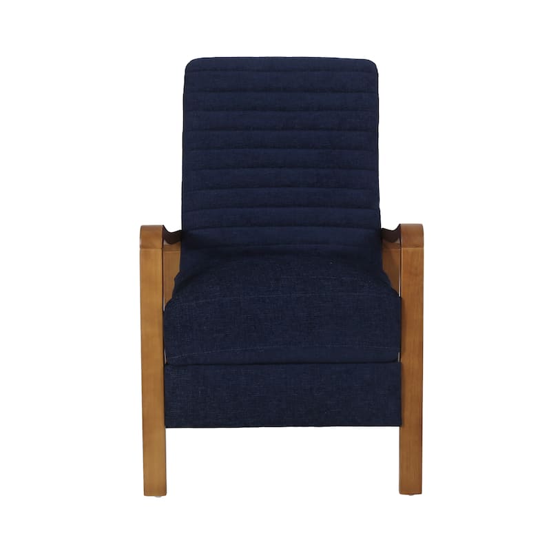 Fabric Wood Hand Manual Club Recliner Classic Overstuffed Single Recliner Sofa