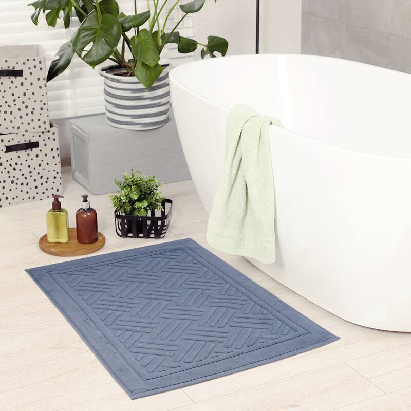 Cotton Bath Mat Towel, Luxury Absorbent Floor Rug for Hotel Spa Shower Bathroom Towels