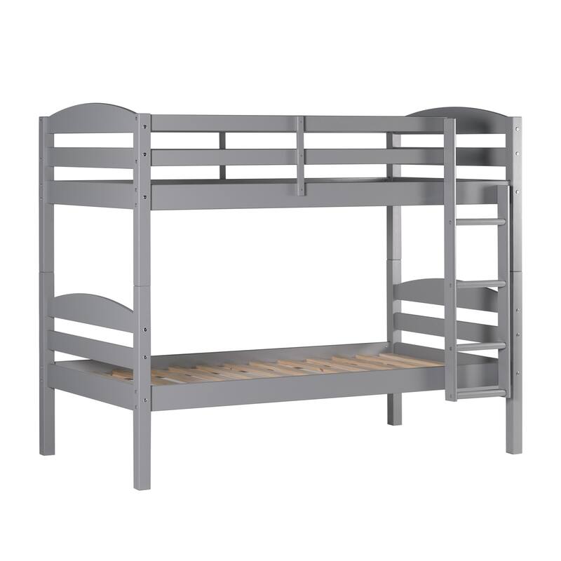 Walker Edison Solid Wood Convertible Twin-over-Twin Bunk Bed