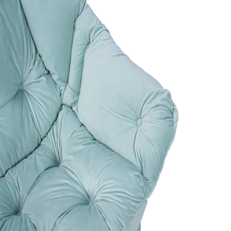 Tufted Accent Chair with Ottoman Cushion Chair Wingback Chair, Upholstered Chairs Lounge Chair with Armrests Side Pocket