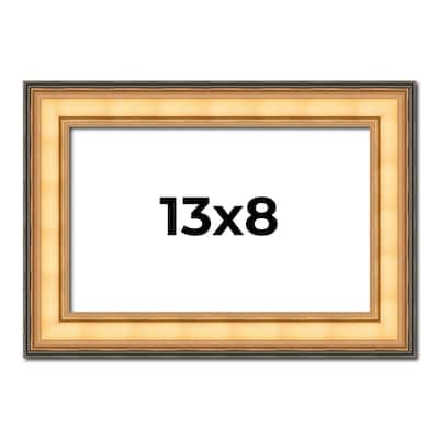 13x8 Frame Gold Plein Aire Solid Wood Picture Frame Width 2 Inches |