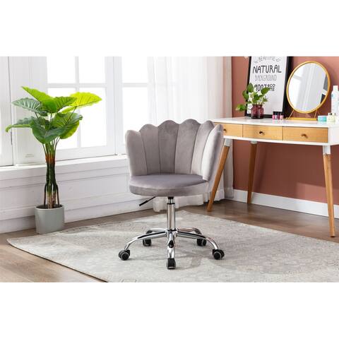 Swivel Shell Chair for Living Room Bed Room Modern Leisure office Chair - 22.83" x 24.41" x31.89~36.42"H