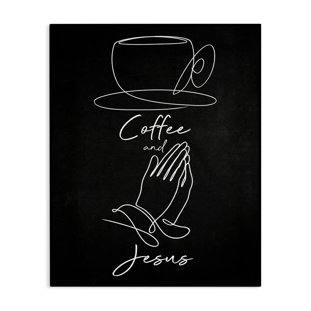 Stupell Coffee & Jesus Prayer Canvas Wall Art Design By Marcus Prime