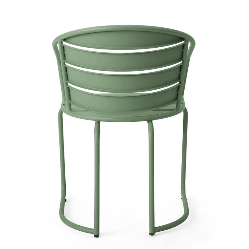 Roomfitters Santa Monica 3-Piece Bistro Set with Round Table and Metal Chairs