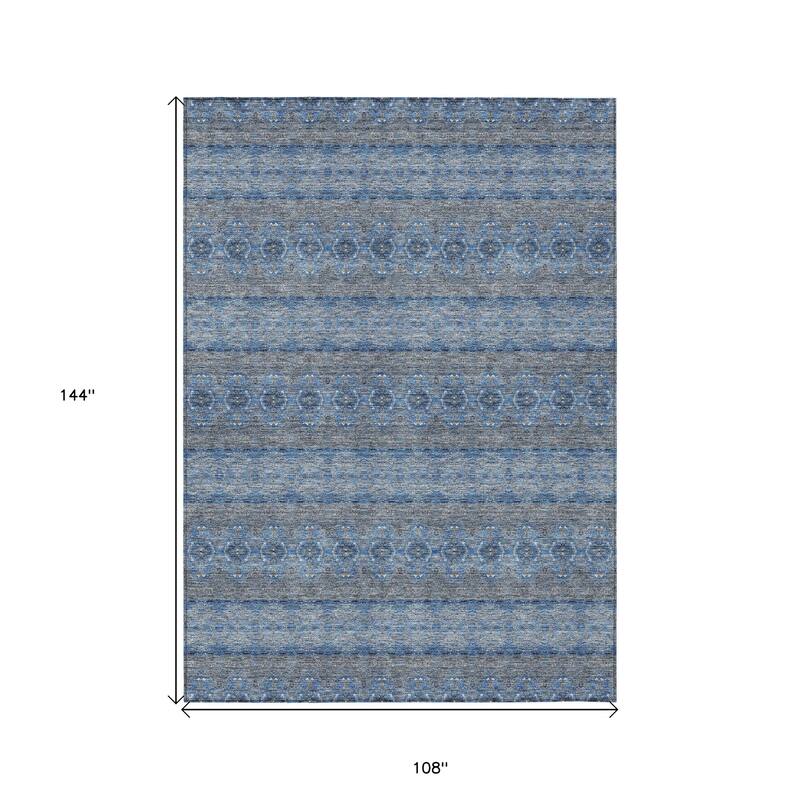 HomeRoots Floral Medallion Transitional Rectangle Outdoor Rug
