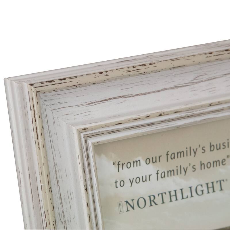 8" x 10" White Distressed Vintage Picture Frame Tabletop Decor