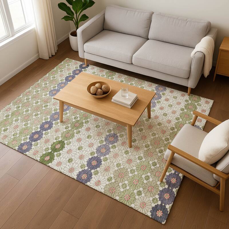 Premium Washable Super Soft Whimsy Mosaic Mayfield Rug
