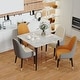 preview thumbnail 18 of 22, Modern Slate Kitchen Dining Table with Sintered Stone Top Metal Legs (Table Only) - 31.5x31.5x30 inch