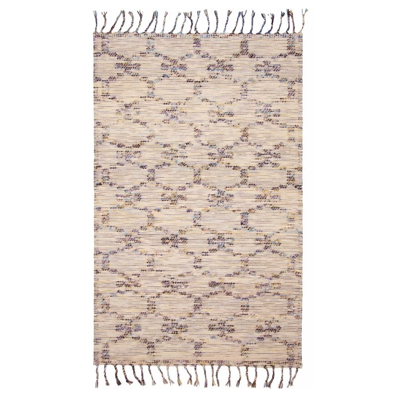 ECARPETGALLERY Braid weave Sienna Light Khaki Wool Rug - 5'0 x 8'0 - Khaki - 5'0 x 8'0