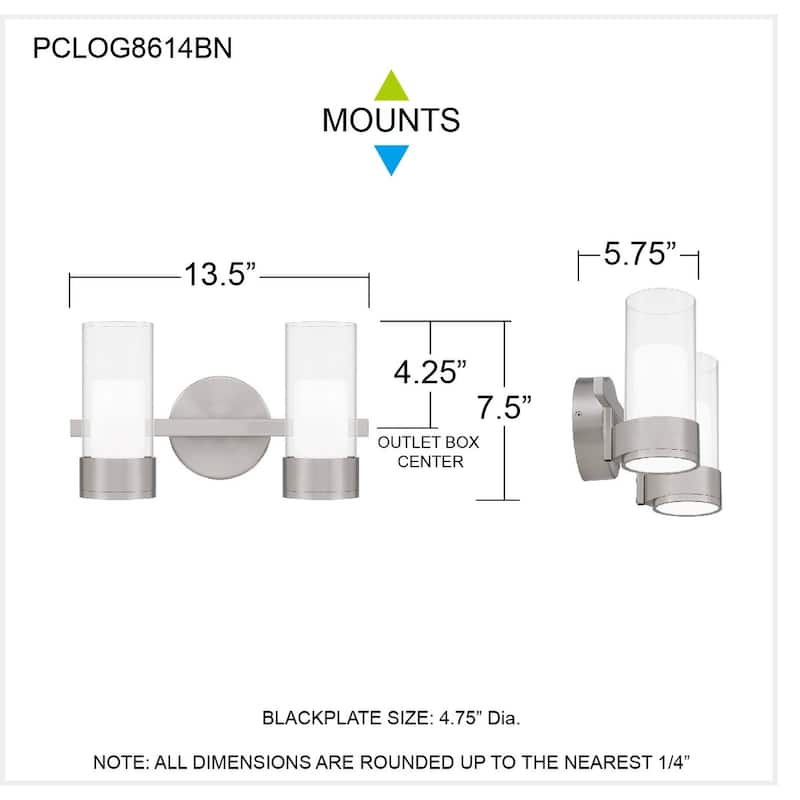 Logan Brushed Nickel Vanity Light - Brushed Nickel