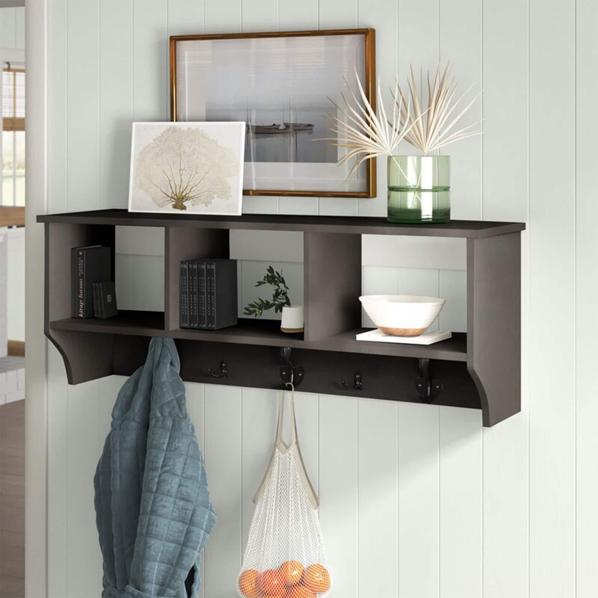 Hook Wall Mounted Coat Rack with Storage On Sale Bed Bath  Beyond  31659344