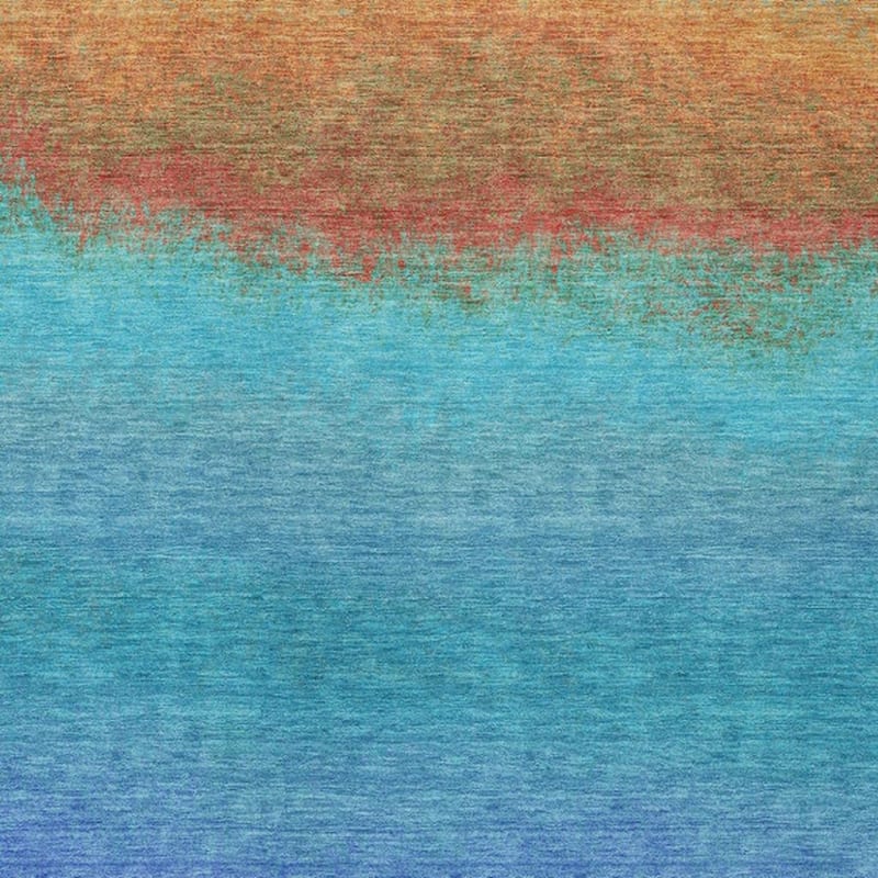 HomeRoots Ombre Transitional Rectangle Outdoor Rug