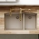 preview thumbnail 77 of 76, Karran Undermount Quartz Double Bowl Kitchen Sink