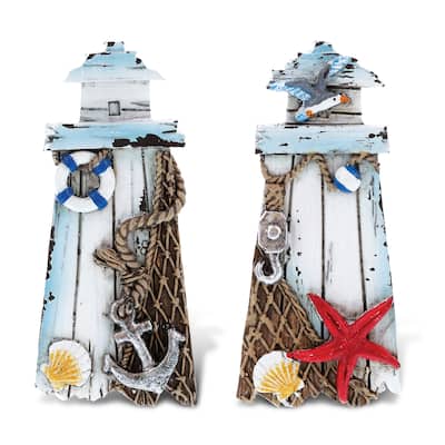 CoTa Global Lighthouse Refrigerator Nautical Beach Magnets Set of 2 - 0.5″Lx1.95″Wx4″H
