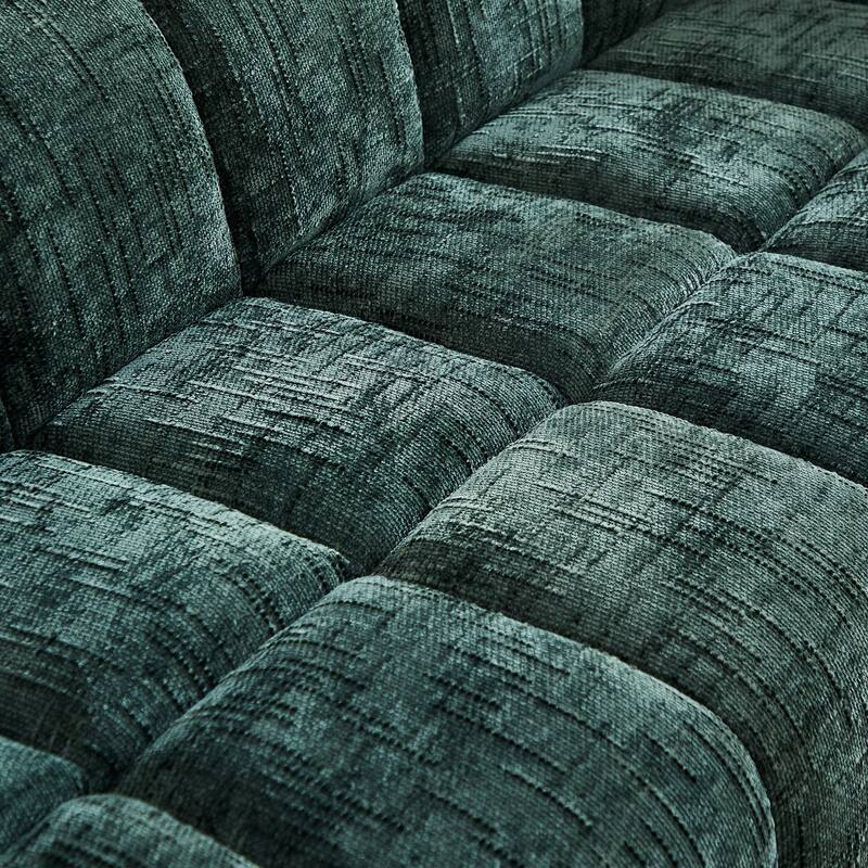 86.5" 3-Seater Chenille Pure Foam Sofa