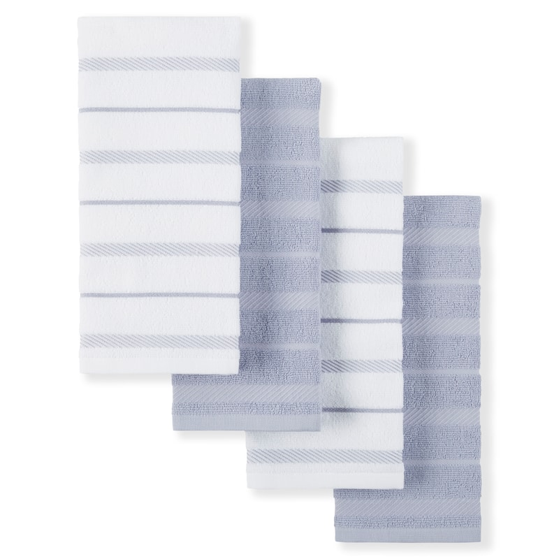 KitchenAid Albany Kitchen Towel Set, Set of 4 - 16"x26" - Lavender Cream